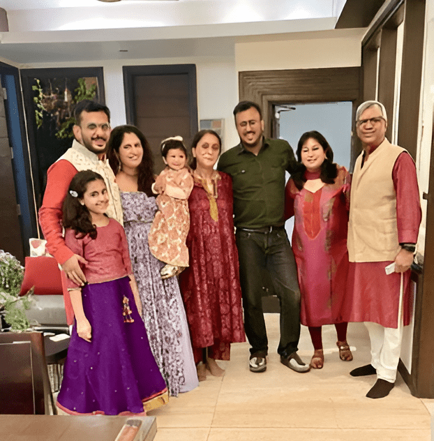 image of aman gupta shark tank india judge with family